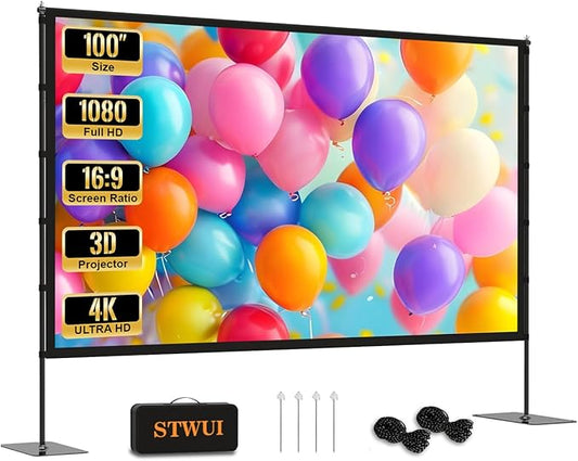 STWUI Projector Screen with Stand by STWUI