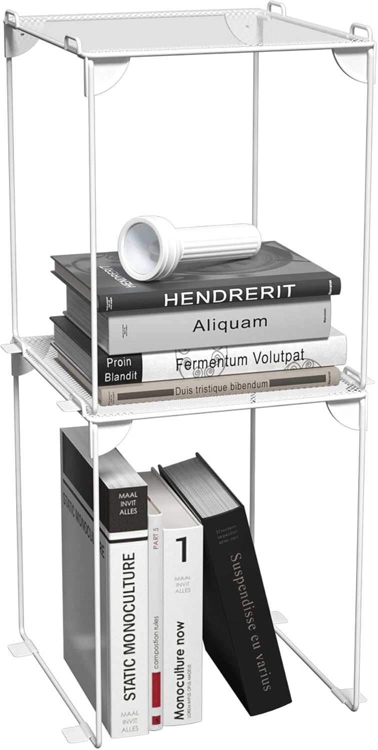 neudeco locker shelf 2 pack - organizer for shown in use