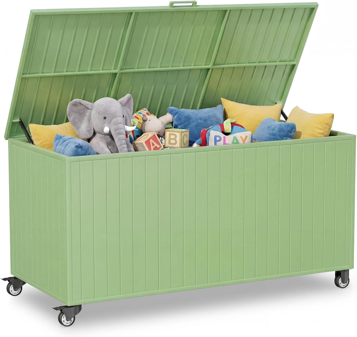 outdoor storage box with wheels 250 gallon, metal, main product view