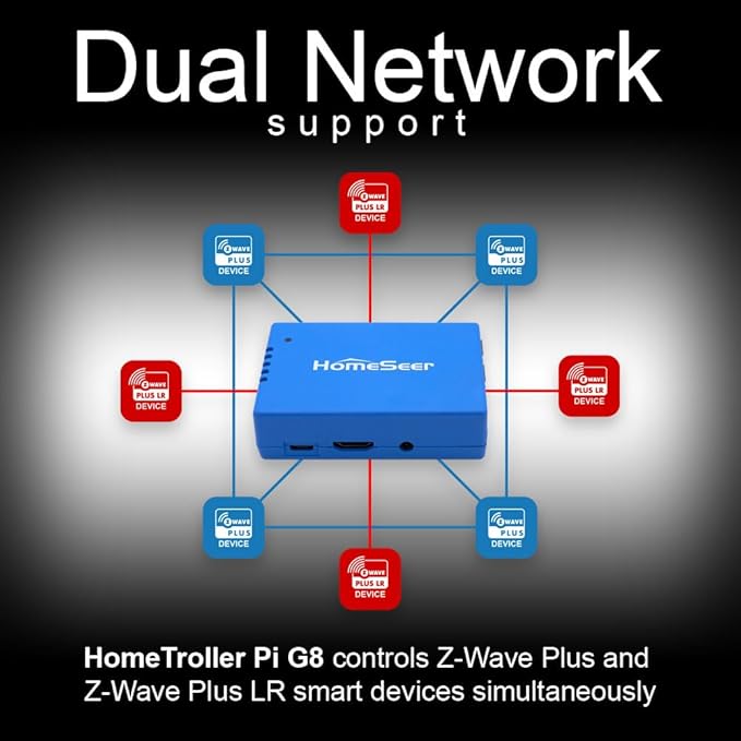 HomeSeer HomeTroller Pi G8 Smart Home Hub, 800 Series Long Range Radio - Image 5