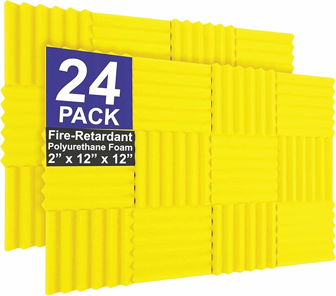 Foam Factory Inc 24 Pack Color Acoustic Foam Panel Studio Soundproofing Wedge by Unknown