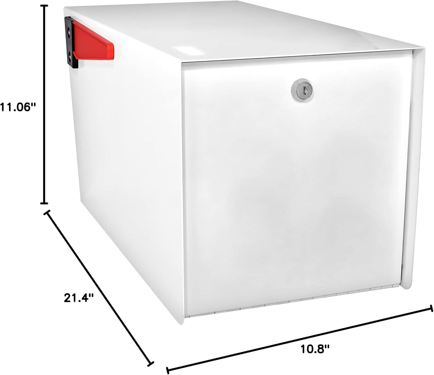 Mail Boss Mail Manager Street Safe Rear Access Locking Post Mount Mailbox | Rear retrieval door keeps you out of the street, anti-pry double-cam lock, USPS approved, accepts small packages.