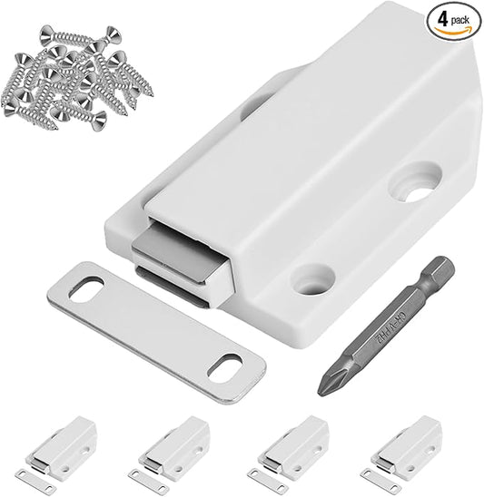 4 Pack Magnetic Push Latch, Heavy Duty Magnetic Touch Latch, by Unknown