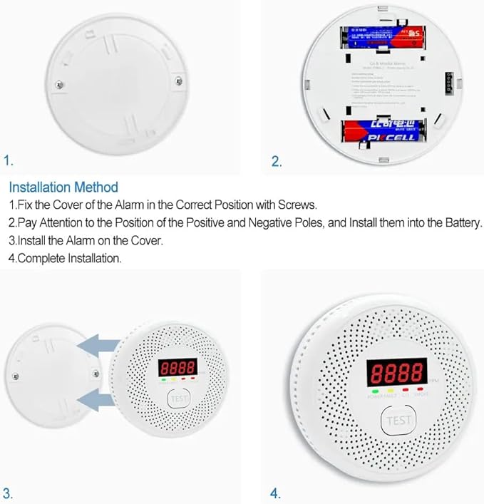 High Definition Color Screen Detector LCD Powered by Carbon Monoxide Detector - Image 6