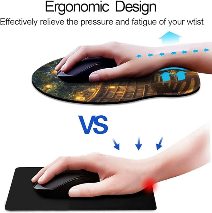 Ergonomic Mouse Pad with Wrist Support, Mouse Pad with Wrist Rest, Relieve - Image 2