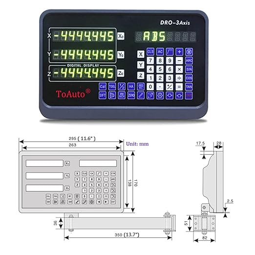 TOAUTO Digital Readout 2 Axis 3 Axis DRO Display Linear Scale 100~1000mm - Image 4