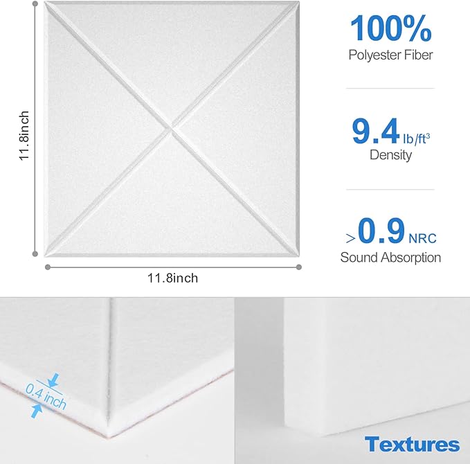 Sonicism 12 Pack X-Lined Acoustic Panels - Image 5