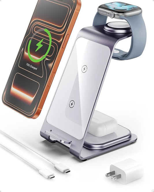 Intoval Aluminum 3 in 1 Wireless Charging Station by Intoval