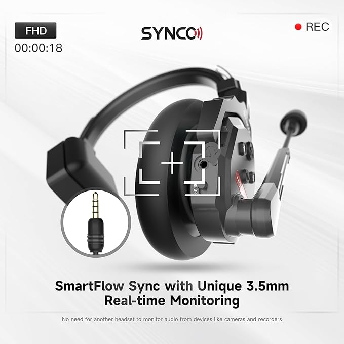 SYNCO XTALK X5 Wireless Headset Intercom System 2.4GHz Full Duplex 400 Meter - Image 5