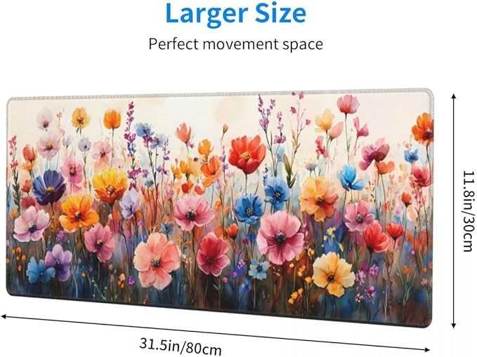 CANFLASHION Desk Pad, Office Desk Mat 31.5"×11.8" Large Gaming Mouse Pad - Image 2