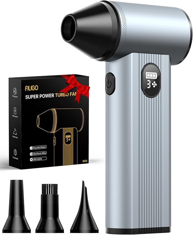 Compressed Air Duster with150, 000RPM Brushless Motor, 8000mAh Battery by Unknown