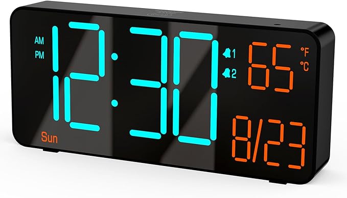 KOSUMOSU Digital Clock for Bedroom 6.7in Alarm Clocks for Living Room, Auto by KOSUMOSUTECHNOLOGY