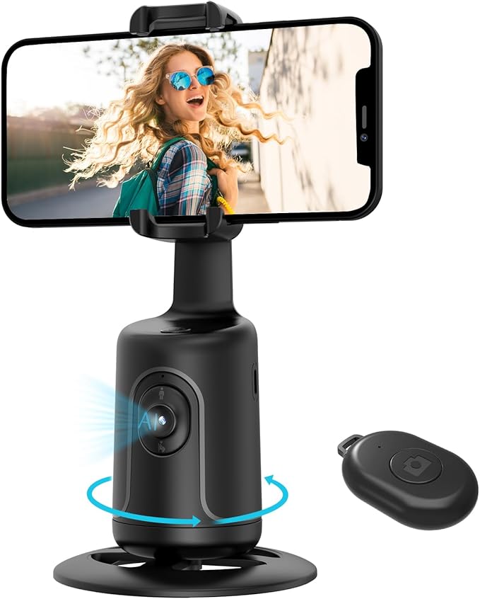 Auto Face Tracking Tripod, 360° Rotation Body Phone Camera Mount Smart Shooting by Rupital