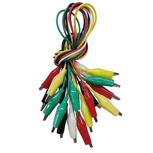10PCS Premium Alligator Clips Electrical, 5 Colors Test Leads by Swaytail