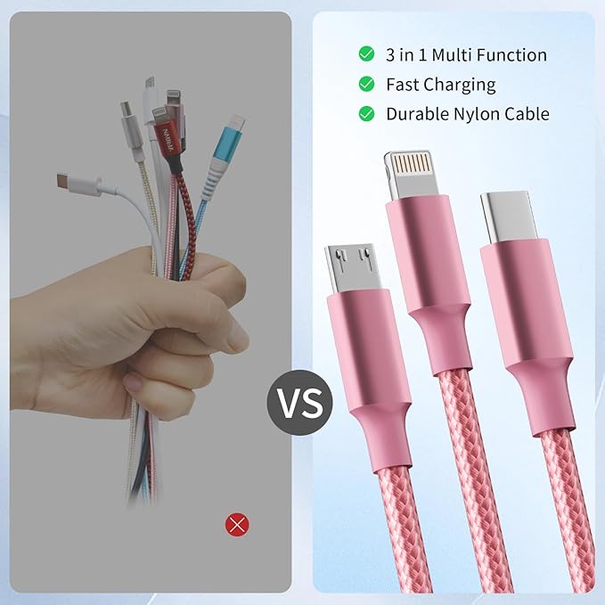 Multi Charging Cable, 3 in 1 Charging Cable - Image 3