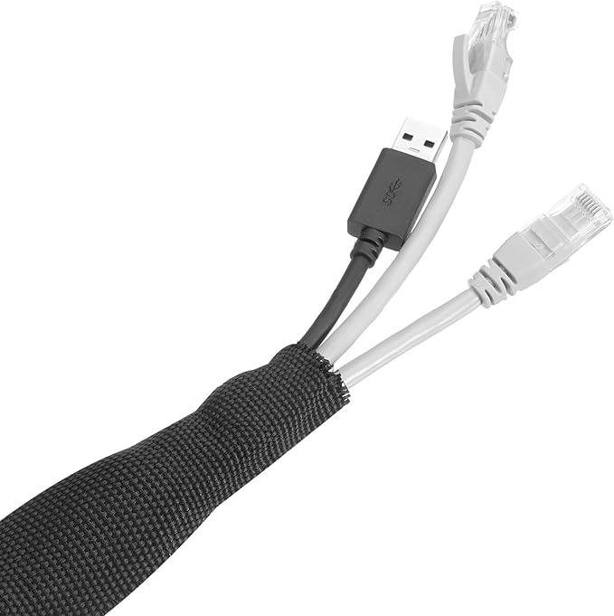 MECCANIXITY Braided Cable Sleeves Heat Shrinkable Fabric Sleeving, 1/2" 3ft - Image 5