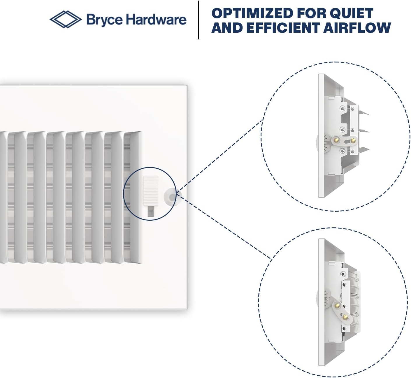 Air Supply Vent Cover for Wall or Ceiling 10 x 4 Inch (Duct Opening), Solid Steel Supply Air Grille, Outer Dimensions: 11.75"W X 5.75"H, White