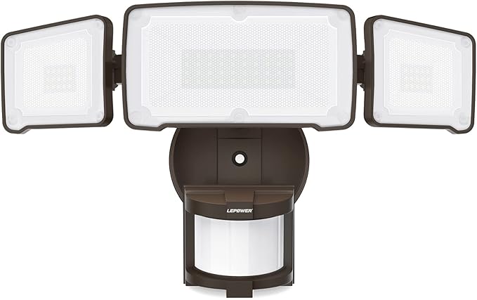 LEPOWER LED Security Light Motion Sensor Light Outdoor, 38W 4200LM Motion by LEPOWER