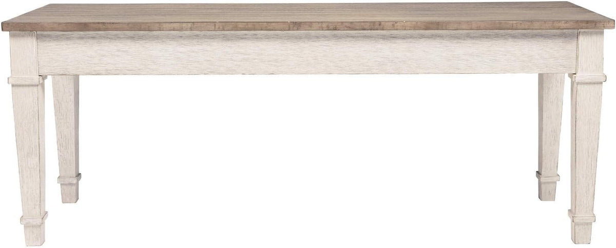 signature design by ashley skempton farmhouse storage bench, front angle view