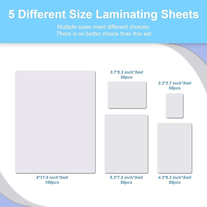 300 Pack 3 Mil Thermal Laminating Pouches, Plastic Laminating Sheets, 9 x 11.5 - Image 2