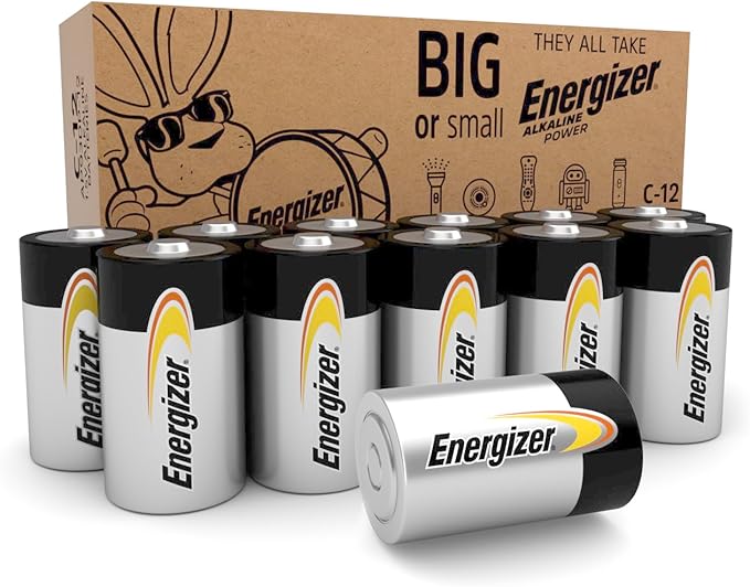 Energizer Alkaline Power C Batteries, Long-Lasting Alkaline C Cell Batteries by Energizer