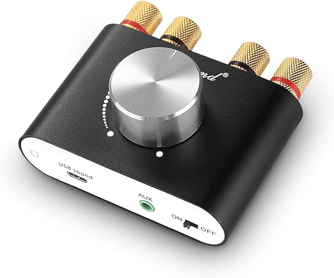 Nobsound Mini Bluetooth 5.0 Power Amplifier, Stereo Hi-Fi Digital Amp 2.0 by DoukAudioNobsound