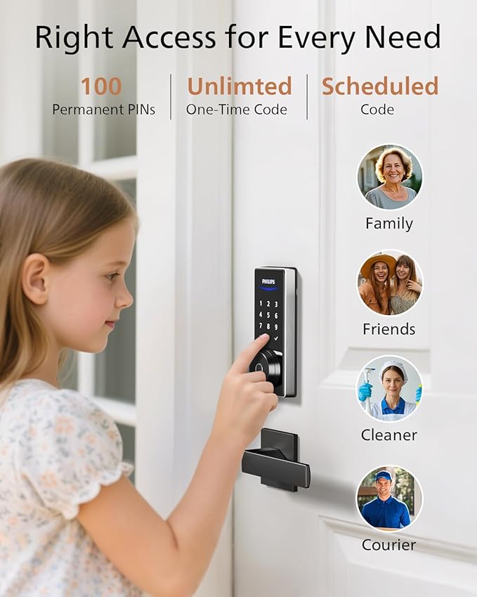 Philips Fingerprint Smart Lock, Keyless Entry Door Lock, Smart Door Locks - Image 5