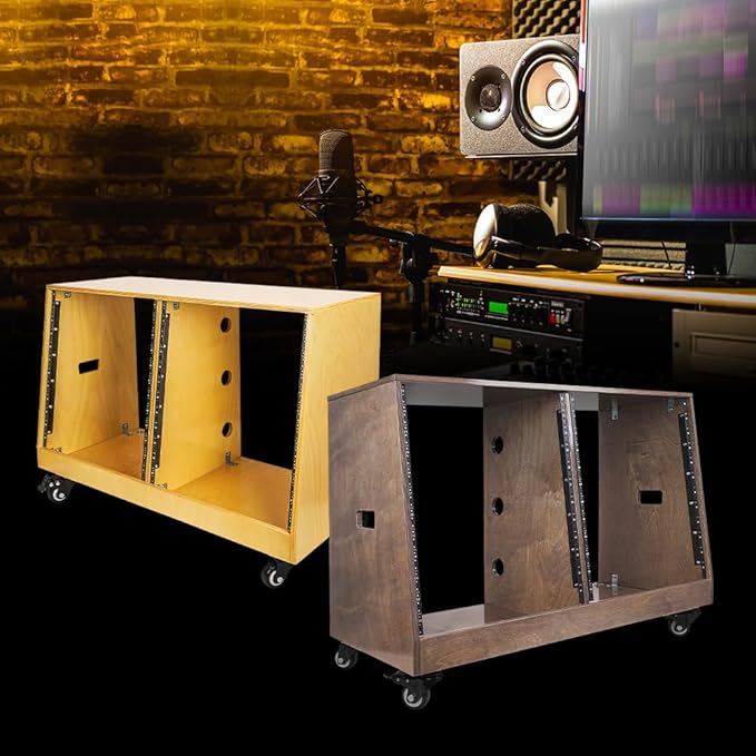 Sound Town DIY 2 x 12U Slanted Studio Rack - Image 6