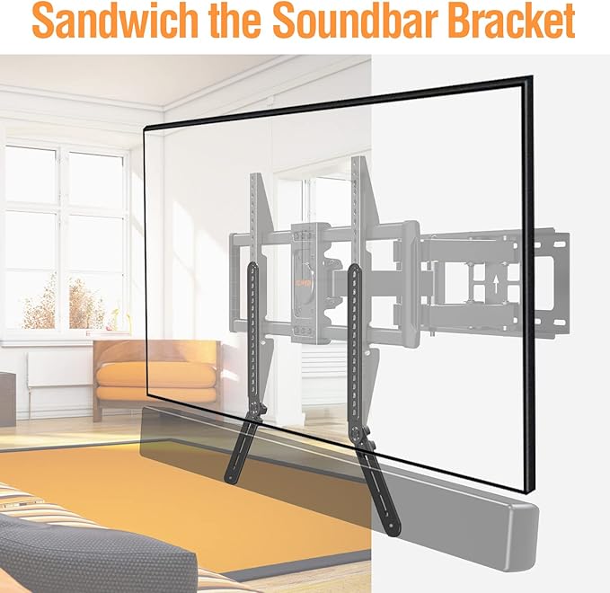 ELIVED Soundbar Mount, Sound Bar TV Bracket, - Image 8