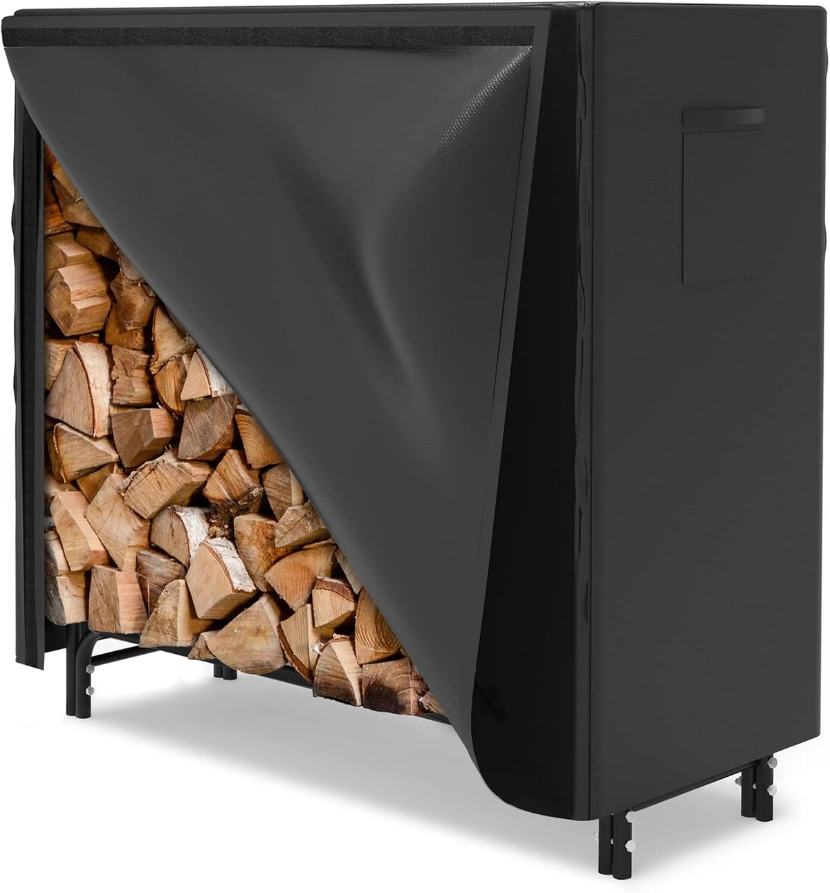walmann 4ft firewood log rack with cover outdoor, main product view