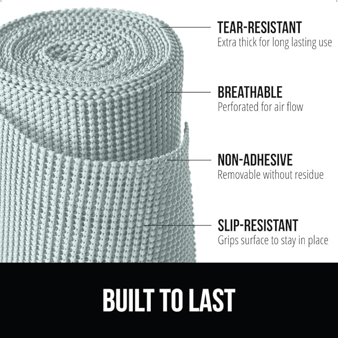 GORILLA GRIP powerGRIP Drawer Shelf and Cabinet Liner, Thick Strong Hold - Image 2
