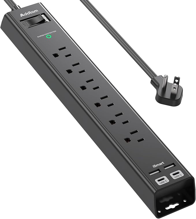 6Ft Power Strip Surge Protector by Addtam
