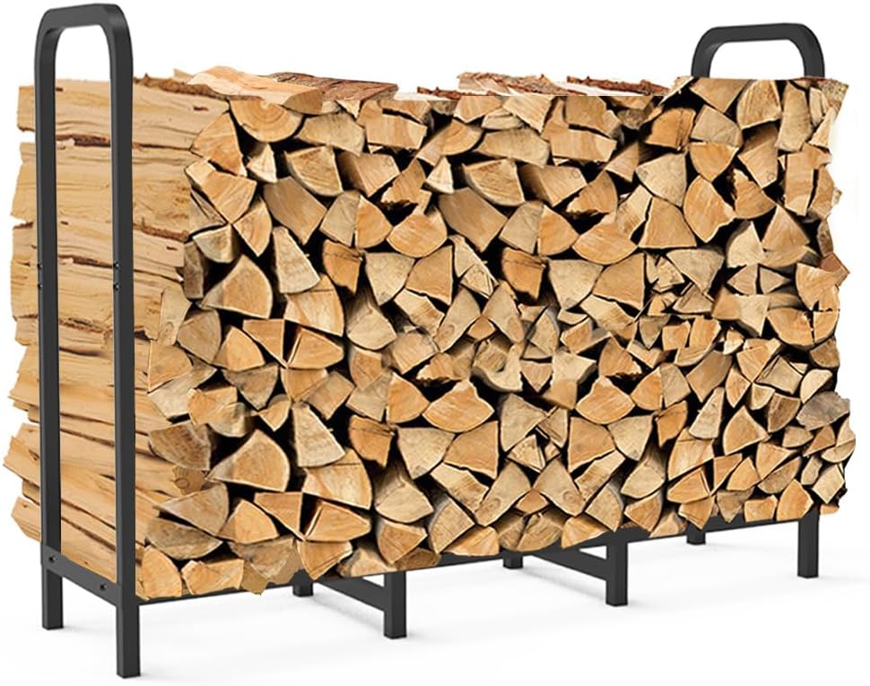 4ft firewood rack holder, adjustable heavy duty fire, main product view
