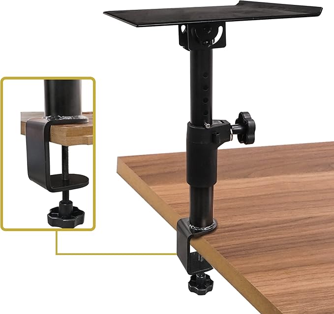 Sound Town 2-Pack Desktop Clamp-On Studio Monitor Speaker Stands - Image 3