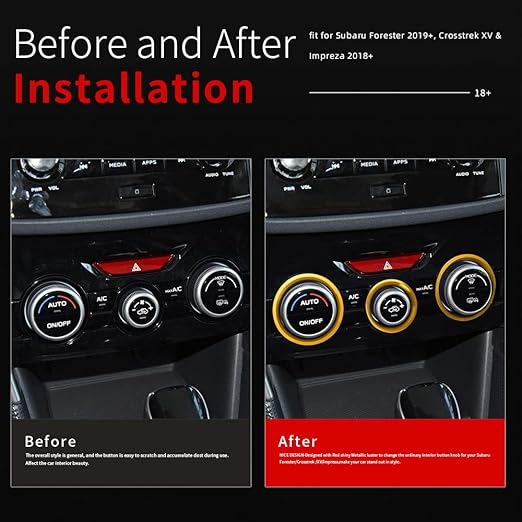 Auovo AC Climate Control Knob Outer Ring Covers Accessories - Image 2