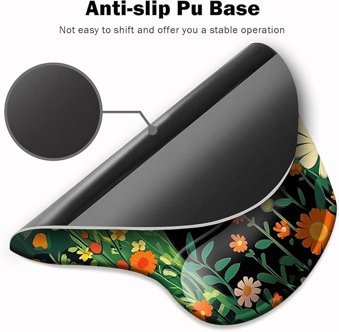 Ergonomic Mouse Pad with Wrist Support, Mouse Pad with Wrist Rest and Coaster - Image 3