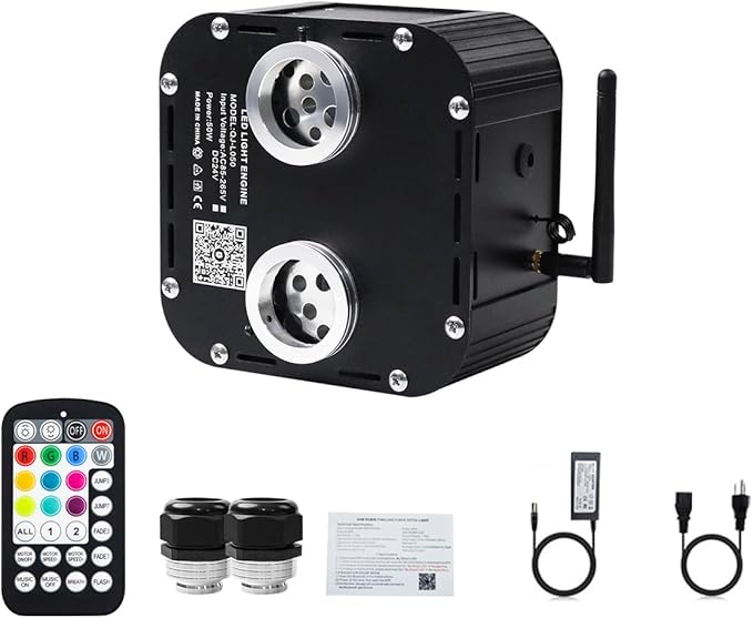 AZIMOM Dual Color High Brightness 50W Twinkle Fiber Optic Light Source RGBW - Image 6