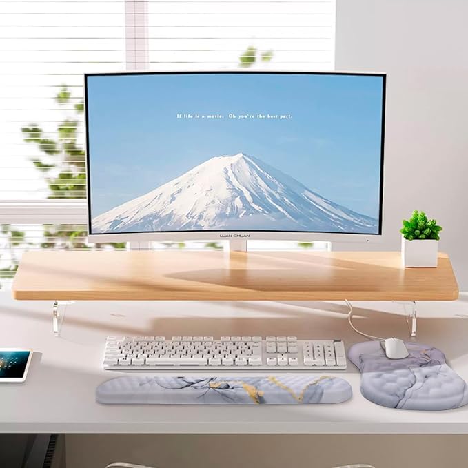 Mouse Pad Wrist Support, Laokiiy 2 in1 Keyboard Wrist Rest+ Ergonomic Mouse Pad - Image 6