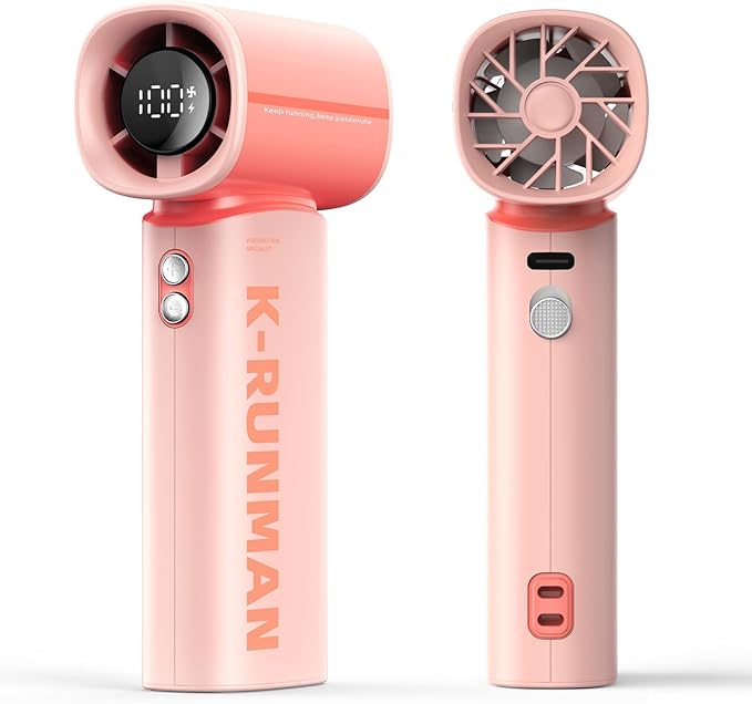 K-RUNMAN Portable Handheld Turbo Fan, 100 Speeds Adjustable Mini Personal Fan - Image 8