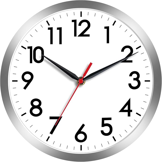 AKCISOT Wall Clock, Modern Small Wall Clocks Battery Operated 8 Inch, Silent by Akcisot