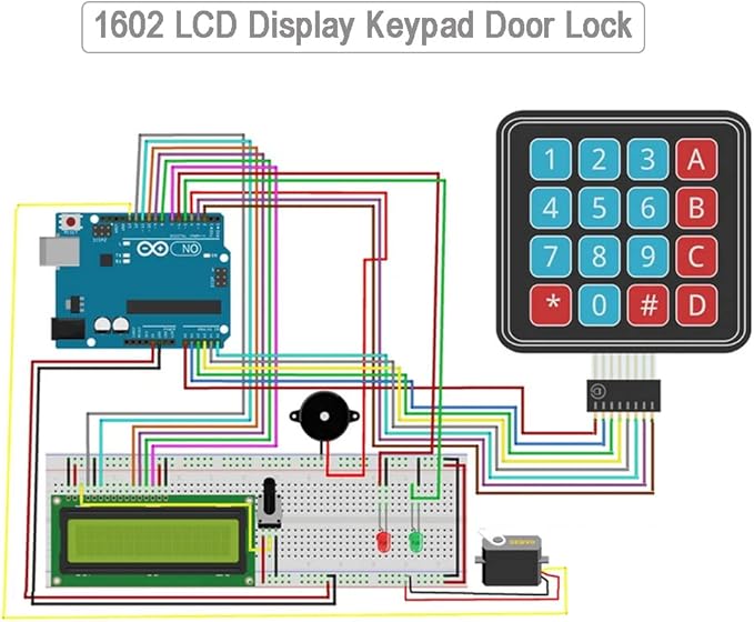 DIYmalls 16x2 1602 LCD Display Screen Module DC 5V White Character Blue - Image 4