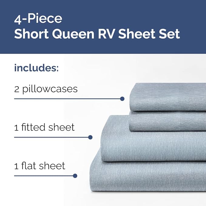 RV Short Queen Sheet Set 60 X 75 - Image 2