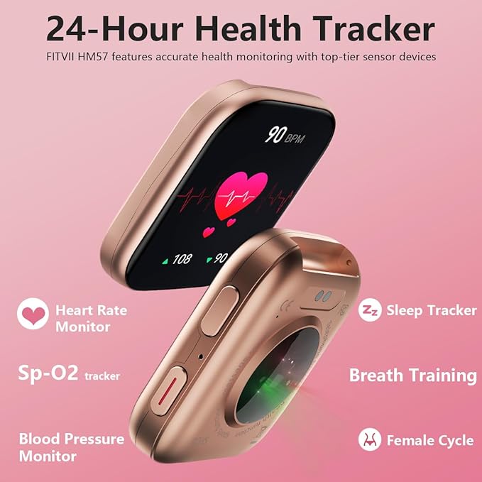 FITVII Health & Fitness Tracker, Smart Watch - Image 3