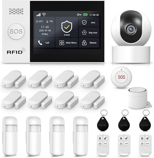 PGST WiFi Alarm System with 5MP HD Security Camera, Wireless Home Security by PGST