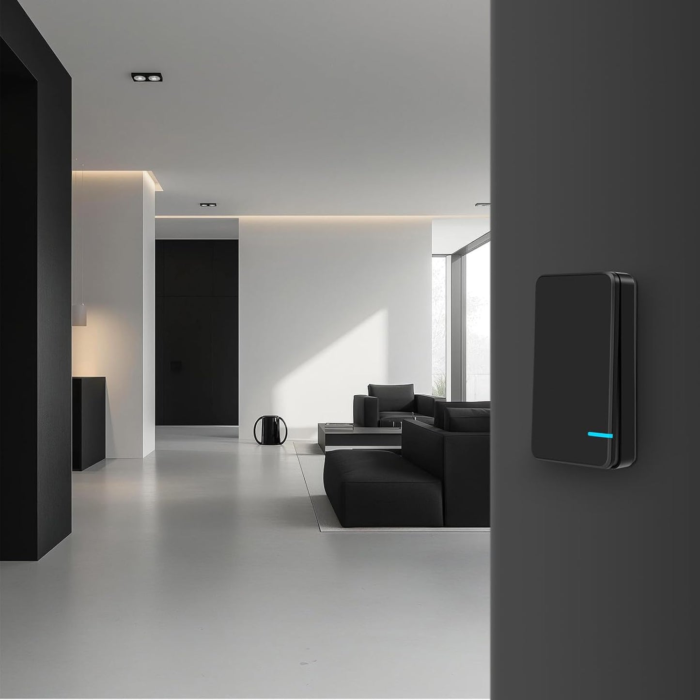 SuperInk Wireless Light Switch,No Wiring Remote Control Lighting Fixture | No Wiring,No WiFi,2 Mini Switch and Receiver,Outdoor 1969ft Indoor 328ft Remote Range,for LED Lights,Lamps,IP66 Waterproof