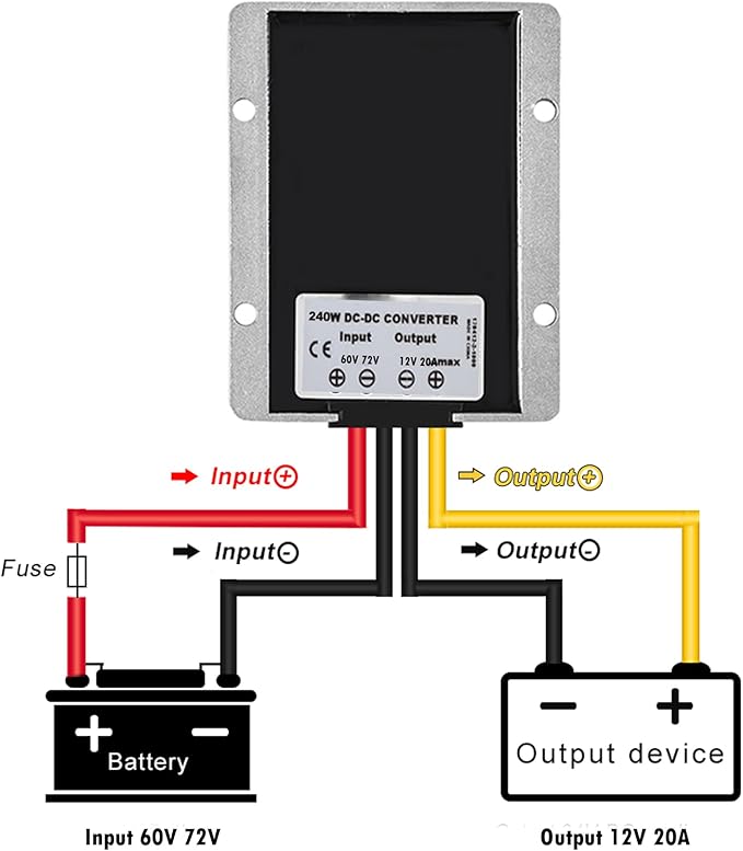 MGGi DC Regulator 60V 72V Step Down to 12V 20A 240W, Waterproof Converter - Image 3