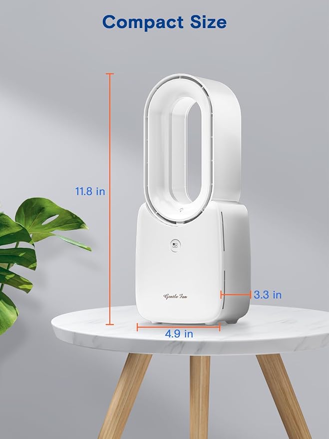 let'me Desk Fan, Portable Bladeless Fan 11.8 inch Small Personal Cooling Fan - Image 6