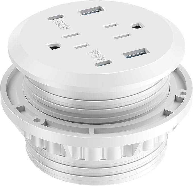 3 inch Desktop Power Grommet USB C, 65W Fast Charging Station, Furniture - Image 7