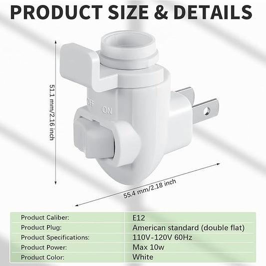 Tuanse 100 Sets Plug in Night Light Module Night Light Base - Image 2