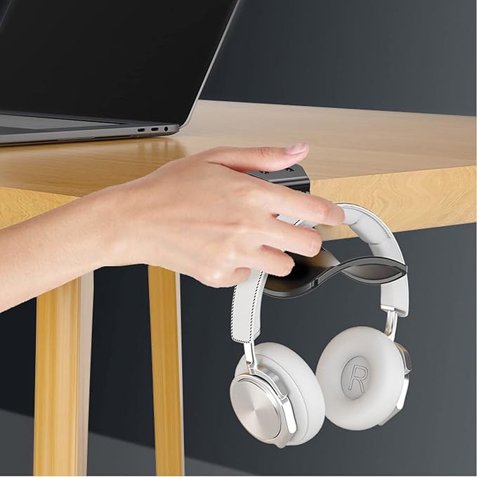 SIROLISA 2-Pack Never Fall Headphone Hooks Hanger Wall Mount, Headset Holder - Image 4